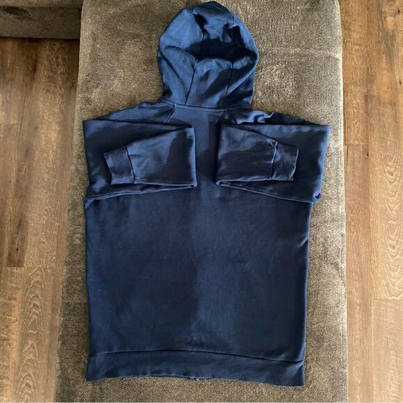 Under Armour Zip Up Hoodie Navy Loose Fit Small Hooded Sweatshirt - Picture 6 of 11